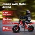 thumbnail image 3 of QINGYI MT750 Electric Dirt Bike, Red with Decals, 300W Motor, 10 mph Max Speed, 25.2V 2600mAh Battery, Electric Ride On for Kids, 3 of 6