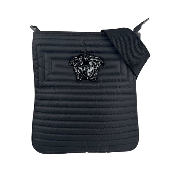 Pre-Owned Versace Medusa Nylon Shoulder Bag in Black for Men and Women (z6696) (Good)