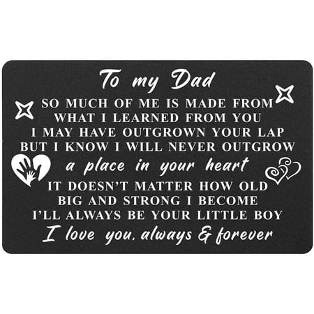 Dad Gifts from Son I Love You Dad Wallet Card So Much of Me is Made from You Fathers Day Card from Son