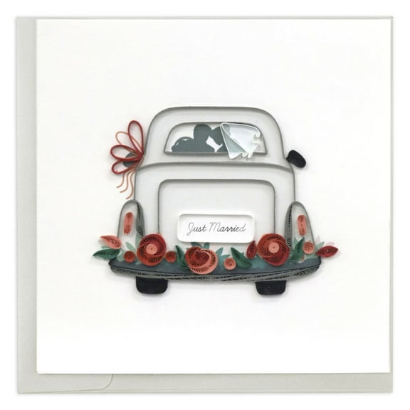 NIQUEA.D, Just Married Quilling Wedding Card