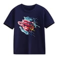 thumbnail image 5 of Babcutegg Independence Day Patriotic Graphic T-Shirt With Soft Cotton Fabric, Classic Round Neck And Short Sleeves For Everyday Wear Black Size 14, 5 of 5