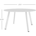 thumbnail image 3 of WYDK patio 28-inch Outdoor Steel Coffee Table, Round Patio Side Table, Great for Backyard Patio Deck, White,1 PC, 3 of 10