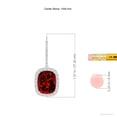 thumbnail image 3 of ANGARA Lab Grown 6.6 Ct Cushion Ruby Leverback Earrings with Lab Diamond Halo for Women in 14K White Gold (Size-10x8mm) | July Birthstone, Anniversary Jewelry Gift for Women | Lab-Grown Ruby Earrings, 3 of 5