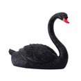 thumbnail image 2 of Estatua de escultura de cisne, adorno de escultura al aire libre realista, estatuilla de decoración del hogar, Negro A Cola Cisne Escultura Estatua, 2 of 8