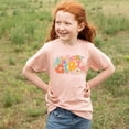 thumbnail image 4 of Birthday Girl Groovy Flowers Shirt for All-Ages Birthday Outfit for Baby and Toddler Youth Girls Peach Shirt Youth Medium, 4 of 6