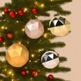 thumbnail image 1 of Xihbxyly Bolas Navideñas de Diamantes, Decoración En Dorado Champán, Diseño Elegante, Versátiles para Coronas y Guirnaldas de Árbol, Ambiente Festivo, Juego de 6, Adornos de 8 Cm de Diámetro., 1 of 7