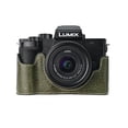 thumbnail image 1 of GadgetCom Camera Half Case Compatible with Panasonic Lumix G100K / G100D , Anti-Slip PU Leather Shell Protective Cover, 1 of 5