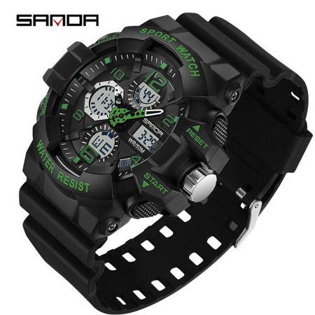 SANDA Men Military Watches White Sport Watch LED Digital 50M Waterproof Watch Men Multifunction Clock Relogio Masculino