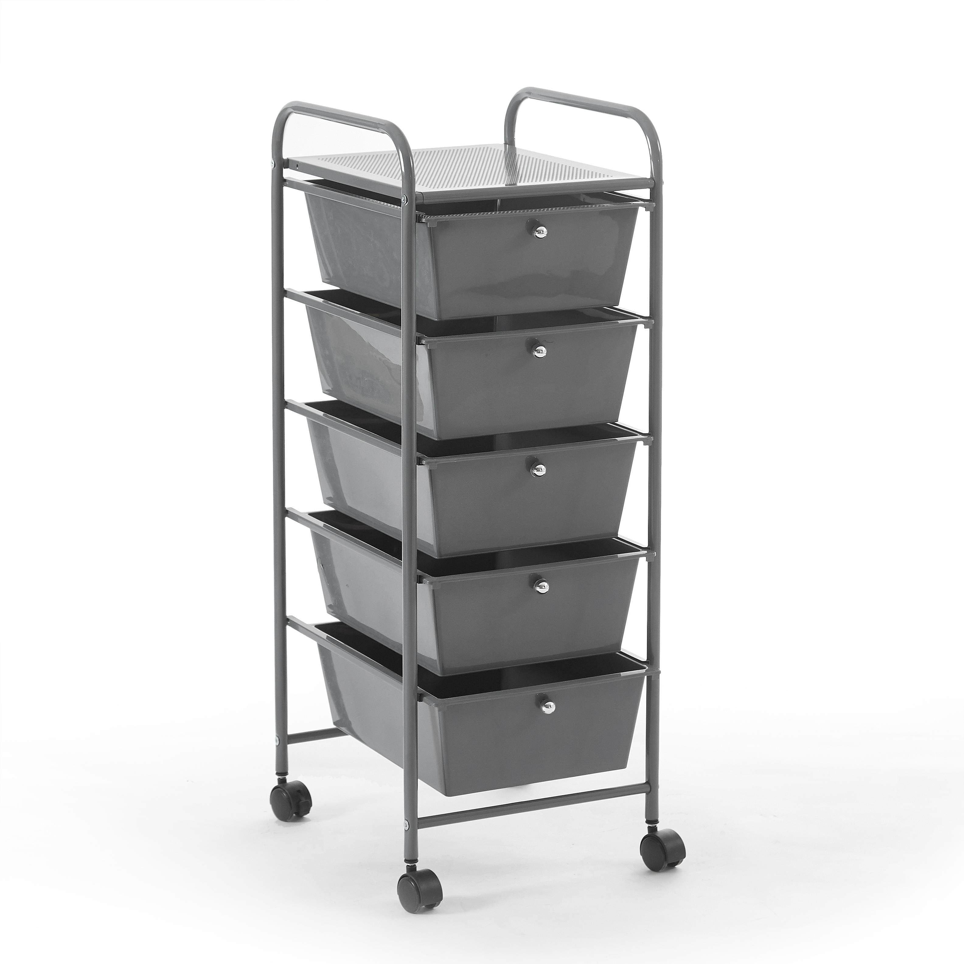 Urban Shop 5-Tier Rolling Cart, Gray - Walmart.com