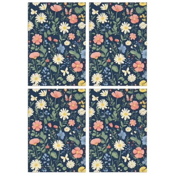 4 Pcs Funny Kitchen Towels,Pioneer Flower Microfiber Dish Towels,Kitchen Tea Towels,Kitchen Towel Set (18" X 26")