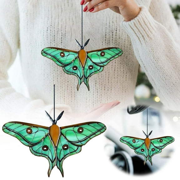 Handmade Sun Catchers Outdoor Garden Stained Glass Hanging Butterflies for Car Sun Catchers Indoor Window for Women