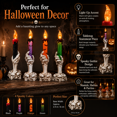 thumbnail image 4 of Halloween Ghost Hand Candle Holders,Halloween Candle Holder with Skeleton Hands,8.27IN Ghost Candle Holder For Halloween Decor,Indoor Decor Purple, 4 of 9