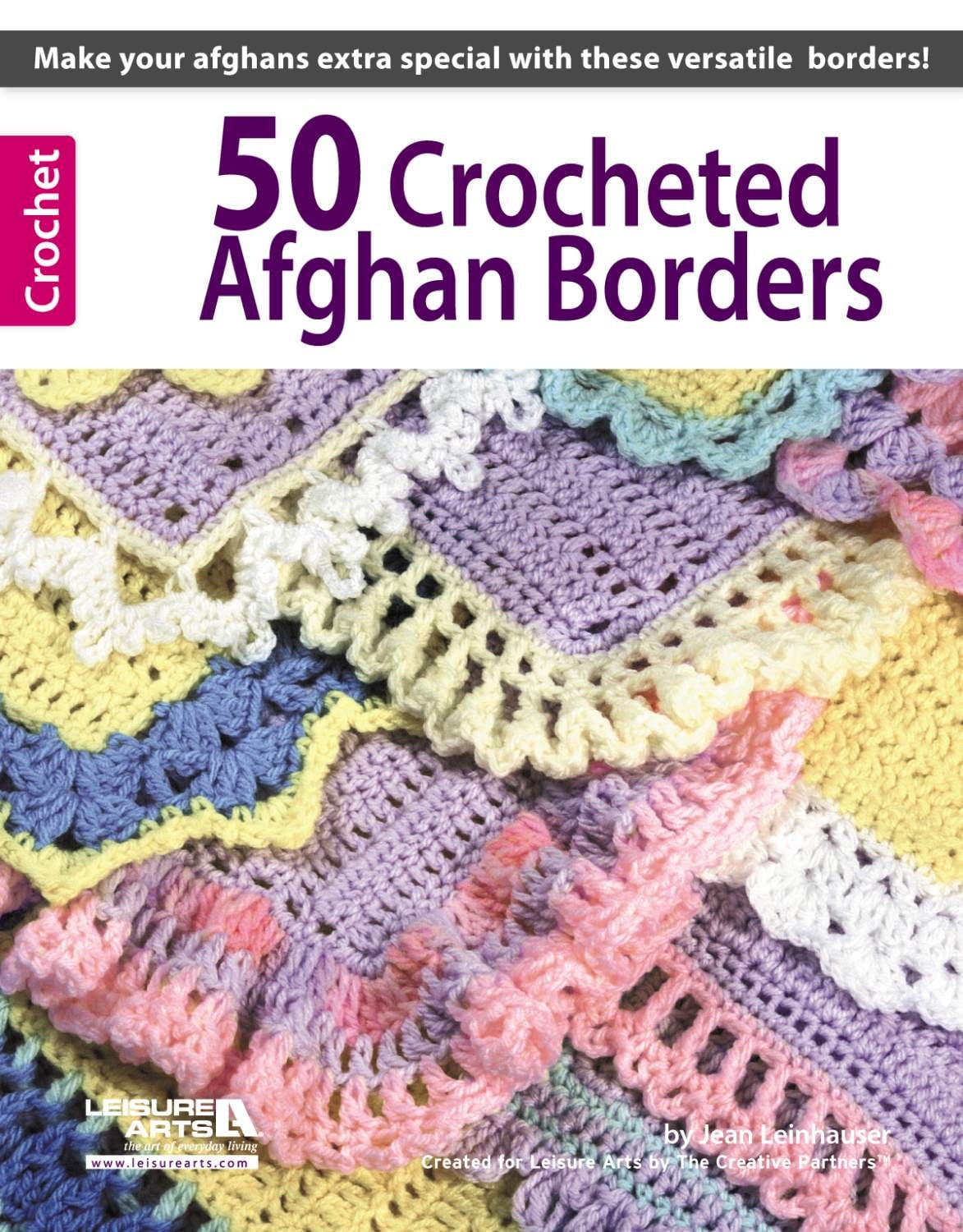 50 Crocheted Afghan Borders (Leisure Arts 4382) (Paperback) Walmart