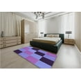 thumbnail image 5 of Ahgly Company Machine Washable Indoor Square Transitional Purple Mimosa Purple Area Rugs, 4' Square, 5 of 7