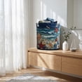thumbnail image 6 of Cozy Homey Beach Starfish Print Laundry Basket,Easy-Clean Quilted Fabric Storage Bin with Canvas Handles for Dirty Clothes in the Laundry Room,20"x28", 6 of 6