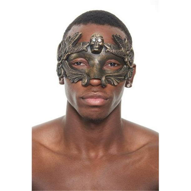 Kayso GM005GD Gladiateur Mythologique en Bronze Inspiré Masque Vénitien - Taille Unique
