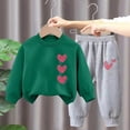 thumbnail image 2 of Enyan Toddler Girl Clothes Fall Winter Outfits Long Sleeve Graphic Print Top+Pants Set for 3-7Y Girls, 2 of 4