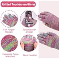 thumbnail image 4 of GMZW Kids Winter Hat Gloves Scarf Set, Girls Toddler Children Beanie with Pom Knit Neck Warmer Gaiter Mittens Fleece Lined Set, 4 of 7