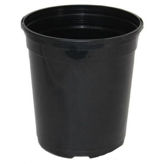 HC Companies NRT0T1G3G18 #1 2.88 Quarts Black Plastic Nursery Grower Planter Pots - Quantity of 75