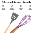 thumbnail image 3 of Utensilios de cocina de la cocina de 2 pedazos, espátula resistente al calor del silicón fijada para los utensilios de cocina antiadherentes, 3 of 5