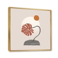thumbnail image 3 of Designart 'Abstract Geometry Shapes and Tropical Palm Leaf III' Modern Framed Canvas Wall Art Print, 3 of 5