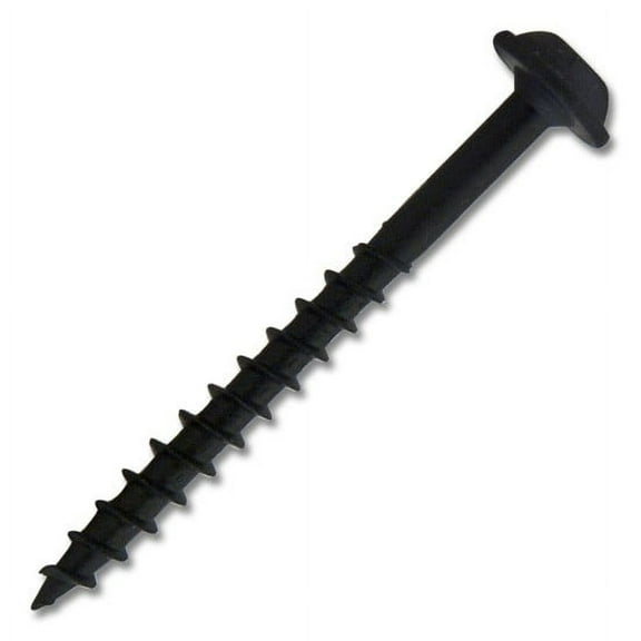 #8 x 1-3/4 in. Black #2 Square Round Washer Head Coarse Thread Self-Tapping 1000 Per Box