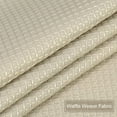 thumbnail image 5 of Kitchen Curtains Set Tier Curtains for Living Room Waterproof Window Curtains for Bathroom Waffle Weave Texture Beige 30“*36”*2, 5 of 7