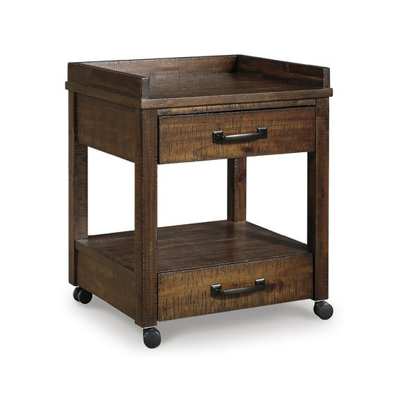 Signature Design by Ashley Baldridge 2 Drawer Printer Stand, Rustic Brown