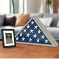 thumbnail image 5 of Americanflat 5x9.5 Picture Frame Large Flag Display Case Fits Folded Burial Flags Silhouette Box - Driftwood, 5 of 7