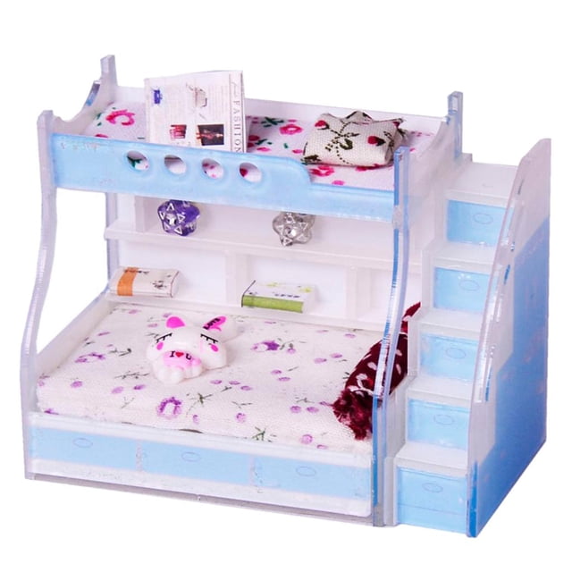 Muebles en miniatura Zulema dormitorio doble Dollhouse Miniature Bed