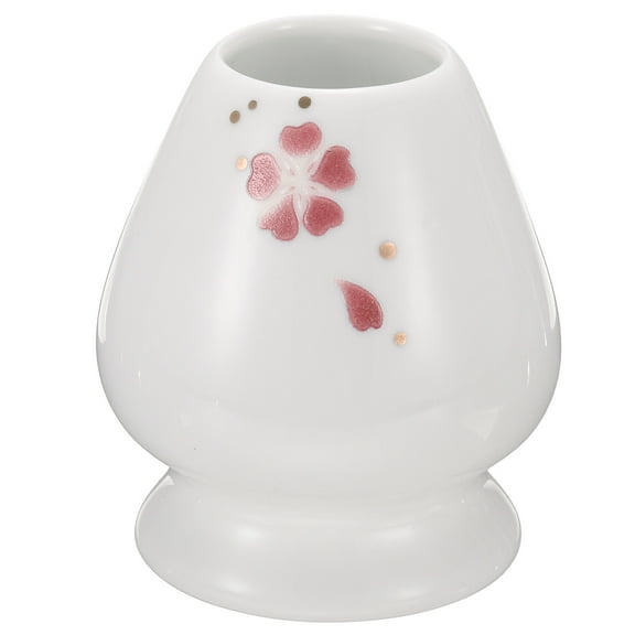 Uxcell Ceramic Chasen Stand 70mm Matcha Whisk Holder Tea Set Whisks Stand Cherry Pink