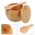 thumbnail image 2 of Shisuyan Bamboo Seasoning Jar Natural Bamboo Salt Jar with Cover and Spoon Bamboo Condiment Jar for Storing Salt Sugar Pepper Kitchen Seasoning Container, 2 of 8