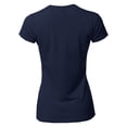 thumbnail image 3 of A2Y Women's Basic Solid Ring Spun 100% Cotton Short Sleeve Crew Neck T Shirt Tee Tops Navy S, 3 of 3