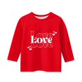 thumbnail image 4 of CCRFTGI Valentines Shirts for Girls Size 6 3/4 Sleeve Funny Love Heart Print T Shirts Holiday Round Neck Tee Shirts Soft Spring Day Tee Tops Pink 8-9Y, 4 of 4