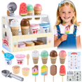 thumbnail image 1 of Juguetes de helados de madera Peccvon Mini para niños con cuchara y menú, 1 of 7
