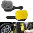 thumbnail image 2 of Paquete de 2 limpiadores de cepillos para ruedas y neumáticos de coche, cepillos para ruedas, kit de cepillo de limpieza de ruedas para coche, herramientas de limpieza de cepillo de cerdas, 2 of 5