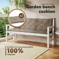 thumbnail image 3 of vidaXL Indoor/Outdoor Bench Cushions 2 pcs, Non-slip, Water-Repellent, Taupe 78.7"x19.7"x2.8", 3 of 7