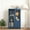 Blue, variant on Black Storage Cabinet With Glass Doors And Drawer - Stylish For Entryway Needs Dining Room
