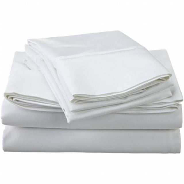 Egyptian Cotton 1200 Thread Count Solid Sheet Set Full-White