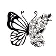 thumbnail image 4 of Decoración de mariposa adorno de arte de pared rústico 23x20 cm apariencia colgante escultura de pared para dormitorio jardín de jardín de bodas patio, 4 of 8