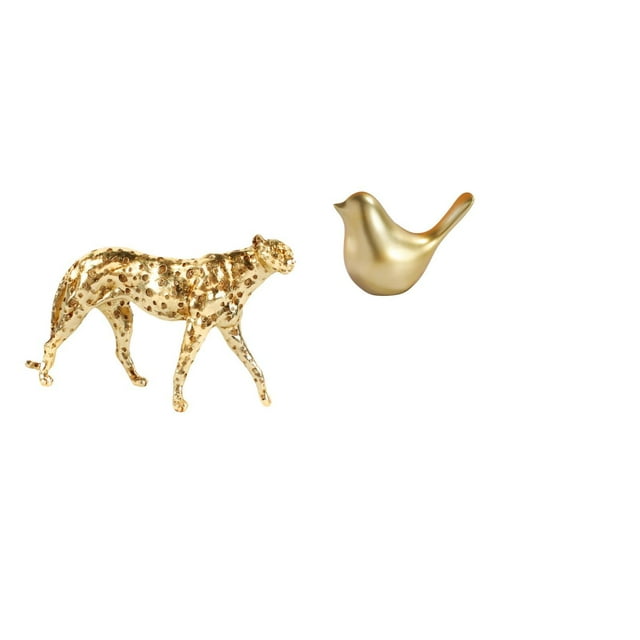 Escultura Radiante De Guepardo Y Pájaro, Figura De Animal Moderna, Centro De Mesa Para Oficina, Decoración Del Hogar Y Adorno De Regalo De Inauguración De La Casa.