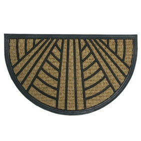 Northlight Decorative Sun Black Rubber And Coir Outdoor Half Round