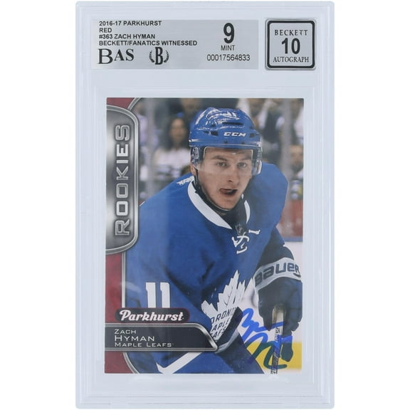 Zach Hyman Toronto Maple Leafs Autographed 2016-17 Upper Deck Parkhurst Red #363 Beckett Fanatics Witnessed Authenticated 9/10 Rookie Card - Fanatics Authentic Certified