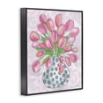 thumbnail image 4 of Stupell Industries Round Pink Tulips Botanical & Floral Painting Black Framed Art Print Wall Art, 16 x 20, 4 of 10