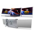 thumbnail image 1 of Moniteur Portable Triple Écran 15 Pouces Écran d'Extension Résolution 1920*1080 Installation Facile pour Ordinateur Portable 15-17 Pouces Gris 15 Pouces, 1 of 5