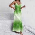thumbnail image 6 of PNTUTB St. Patrick's Day Fashion Women's Print Casual V Neck Sleeveless Split Hem Loose Comfort Strapless Maxi Dress, 6 of 6