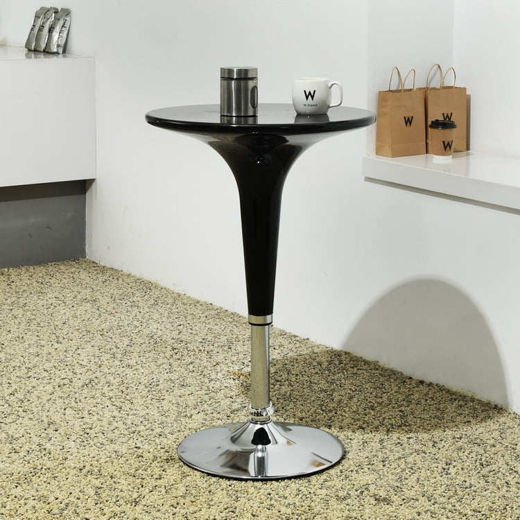 Round Pub Table Height Adjustable, 24" Cocktail Pub Table with Sliver