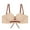 Beige, variant on Women's C Cup Strappy Front Tie Back Closure Bralette - Soft Breathable No Underwire Comfort Bra for Everyday Wear