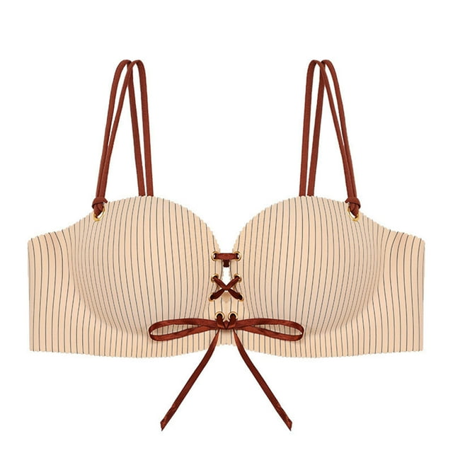 Ounisa Brassiere for Women Push Up Padded Unlined Drawstring