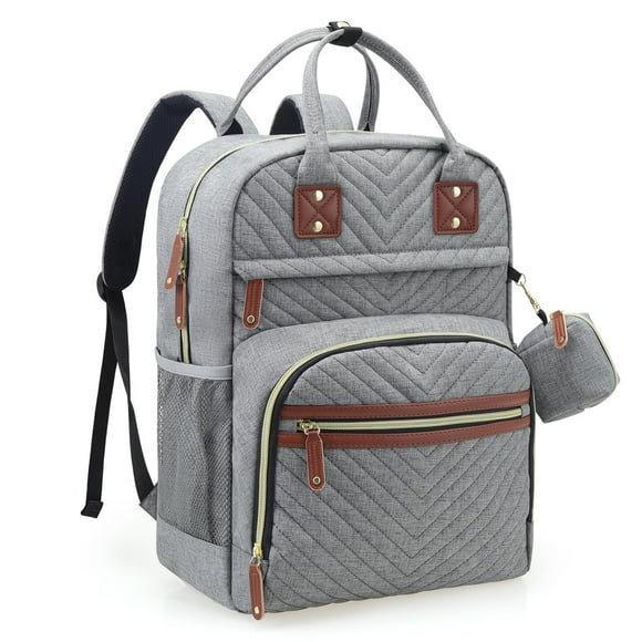 Mochila para pañales Tuwubi Baby Essentials impermeable gris
